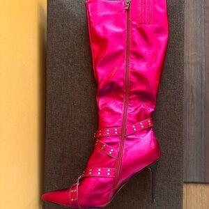 Hot Pink stiletto boots! Size 14!